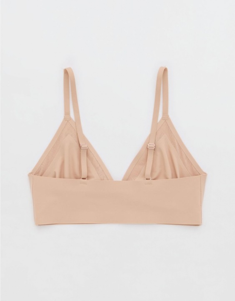 Soutien Gorge Aerie SMOOTHEZ Dentelle Trianglelette Beige | EWO-81011112