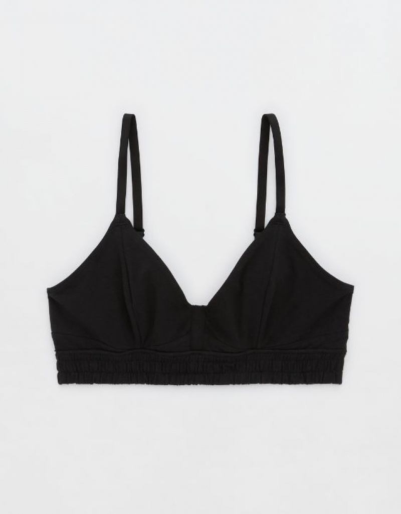 Soutien Gorge Aerie Coton Corsetlette Noir | IJV-58677104