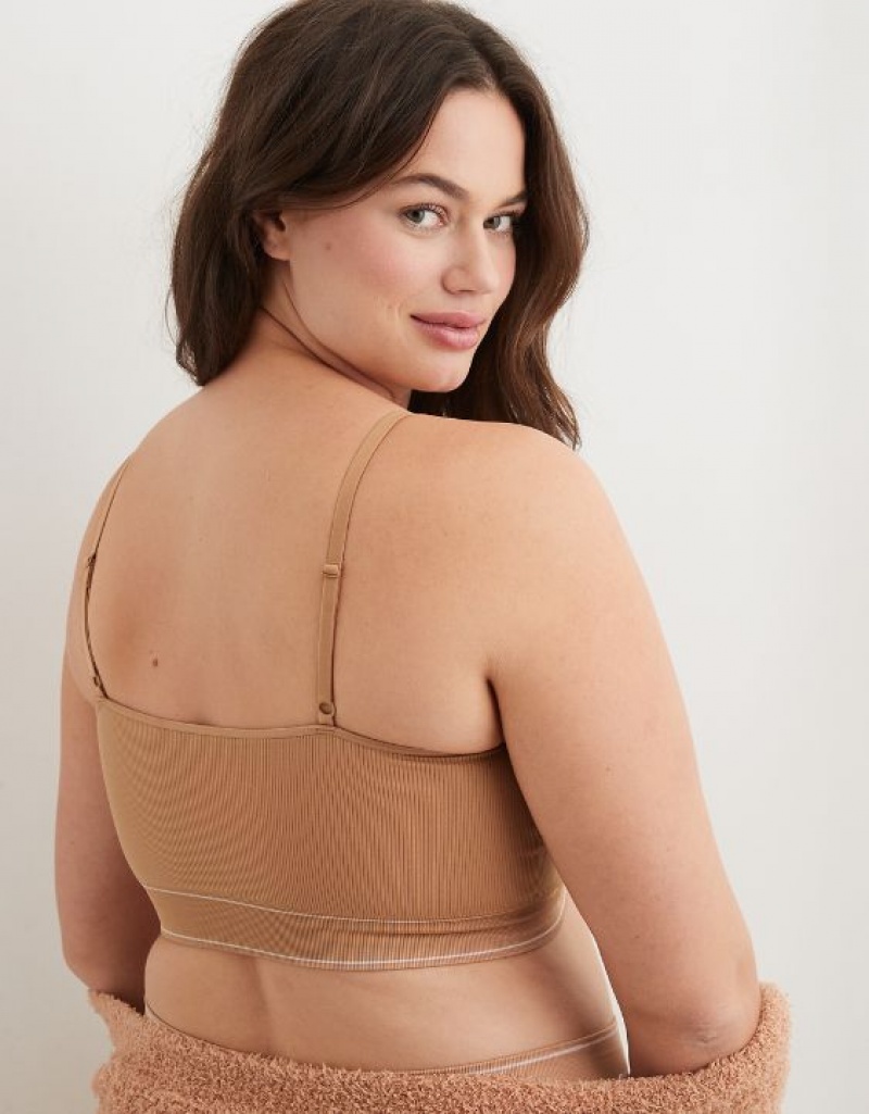 Soutien Gorge Aerie Superchill Seamless Top Beige | YLK-31598019