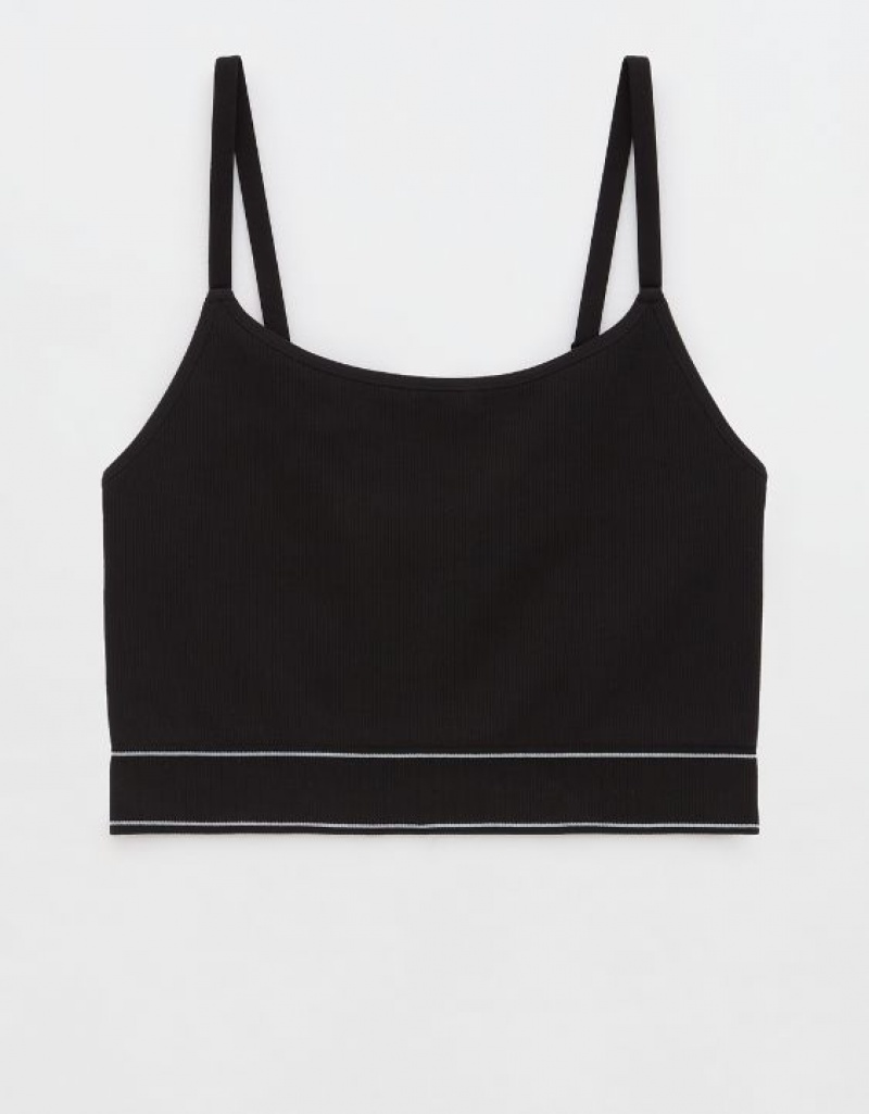 Soutien Gorge Aerie Superchill Seamless Top Noir | KNY-95875789