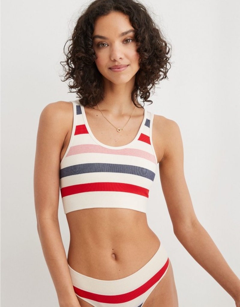 Soutien Gorge Aerie Superchill Coton Seamless Scooplette Rouge | ONJ-59702126