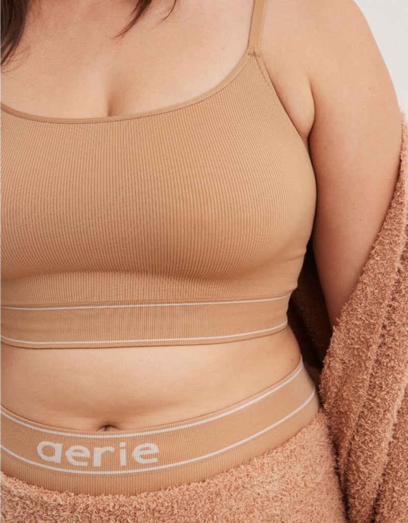 Soutien Gorge Aerie Superchill Seamless Top Beige | YLK-31598019