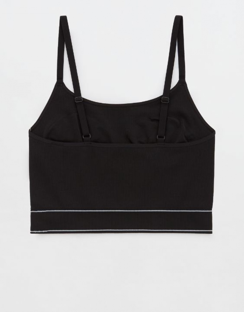 Soutien Gorge Aerie Superchill Seamless Top Noir | KNY-95875789