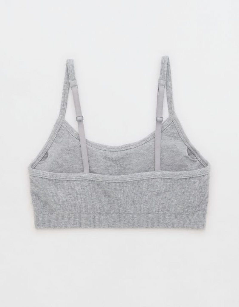 Soutien Gorge Aerie Superchill Coton Seamless Rembourré Scooplette Grise Foncé | MPJ-13991643