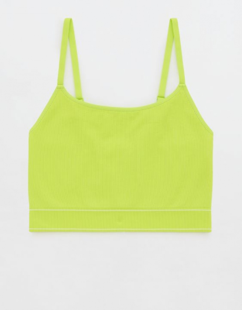 Soutien Gorge Aerie Superchill Seamless Top Jaune | JPO-31386180