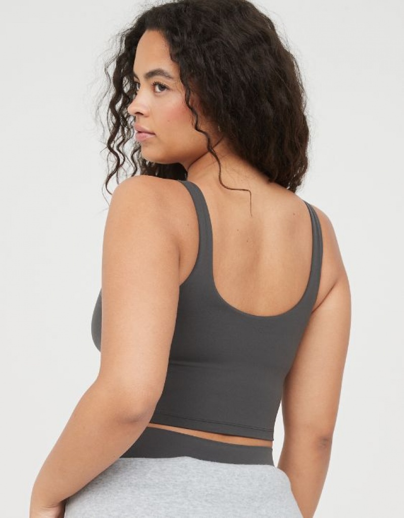 Soutien Gorge Aerie OFFLINE By Real Me Low Key Longline Sports Grise | ZKS-10743191