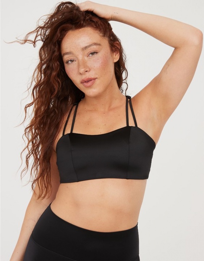 Soutien Gorge Aerie OFFLINE By Liquid Shine Lanières Sports Noir | PTV-85604705