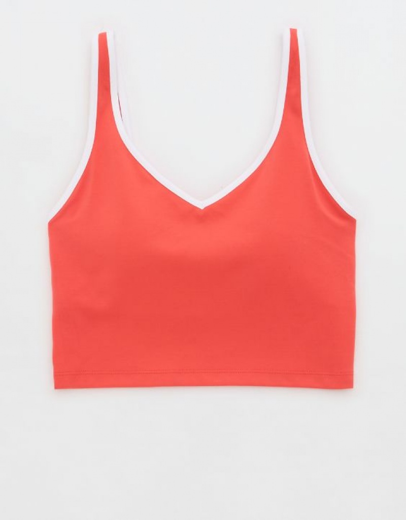 Soutien Gorge Aerie OFFLINE By Real Me Low Key Longline Sports Rouge | UEJ-53519812