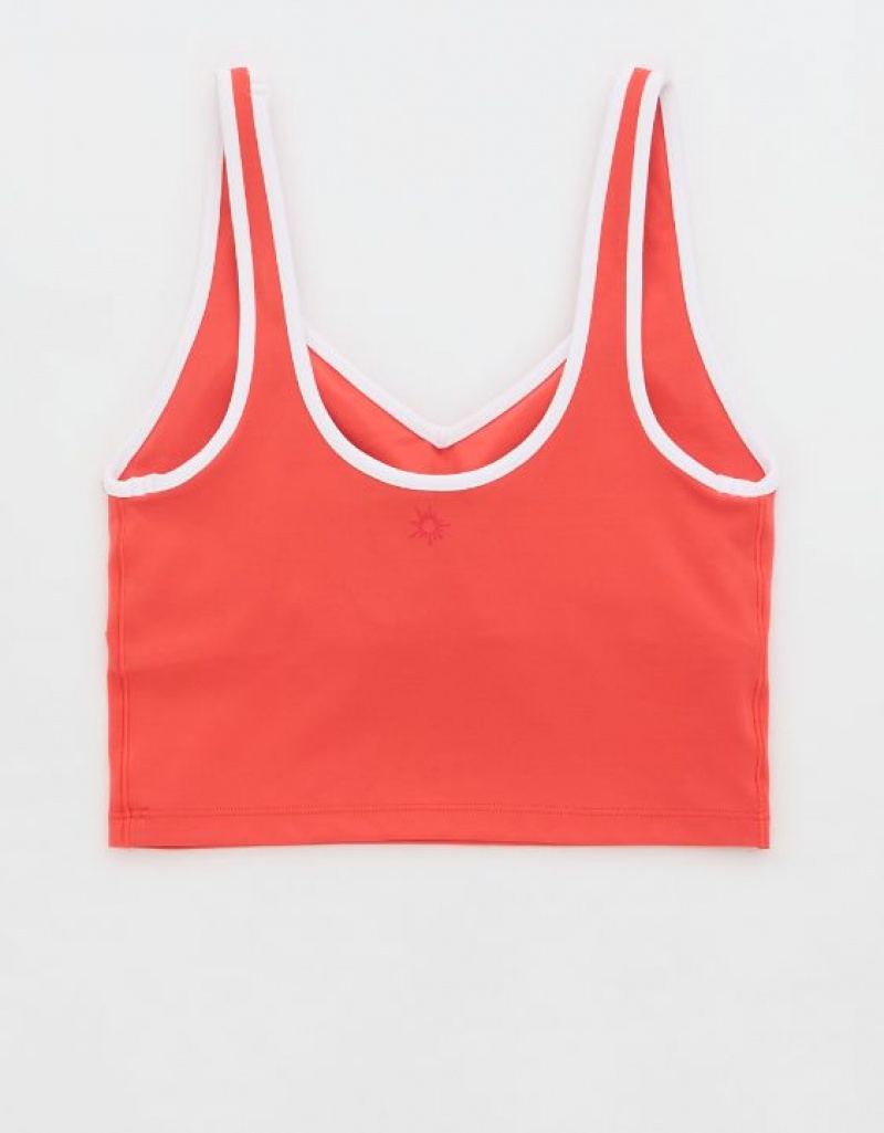 Soutien Gorge Aerie OFFLINE By Real Me Low Key Longline Sports Rouge | UEJ-53519812