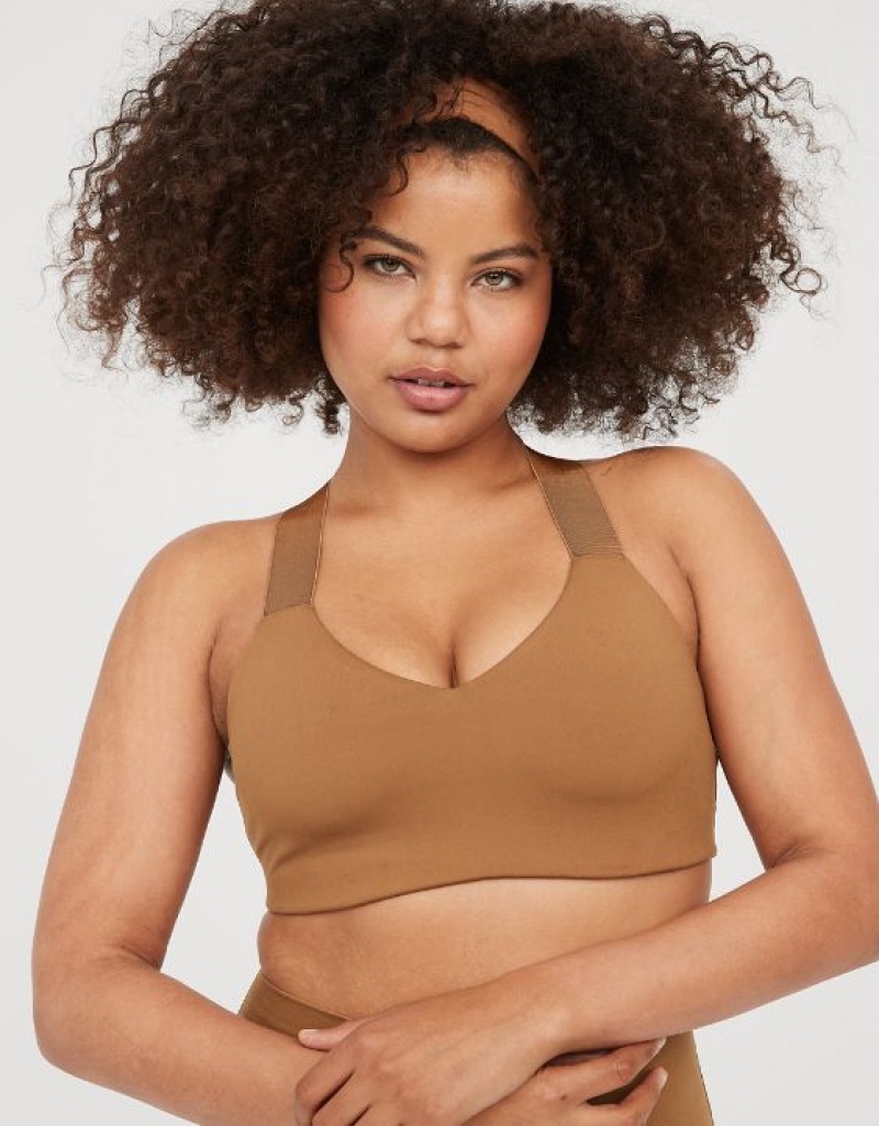 Soutien Gorge Aerie OFFLINE By The Hugger Racerback Sports Marron | CWG-38285607