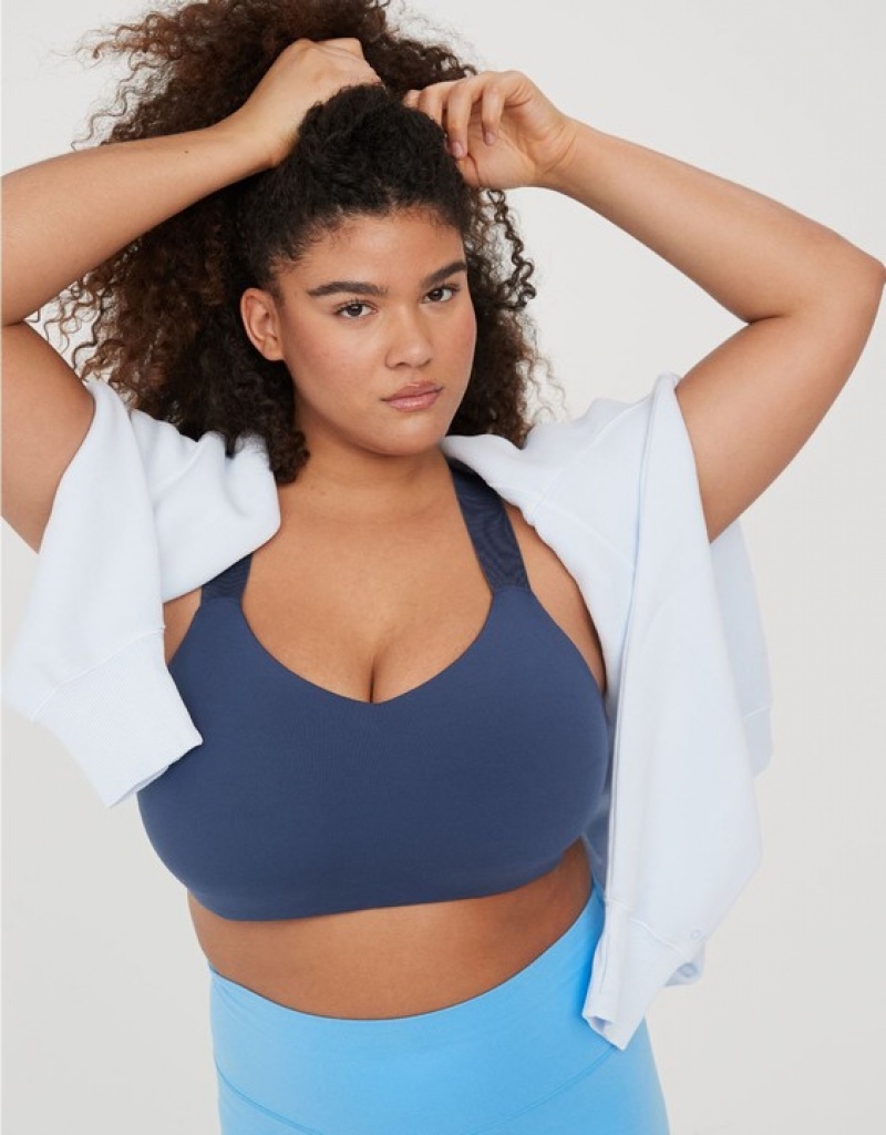 Soutien Gorge Aerie OFFLINE By The Hugger Racerback Sports Bleu | ESA-85529971