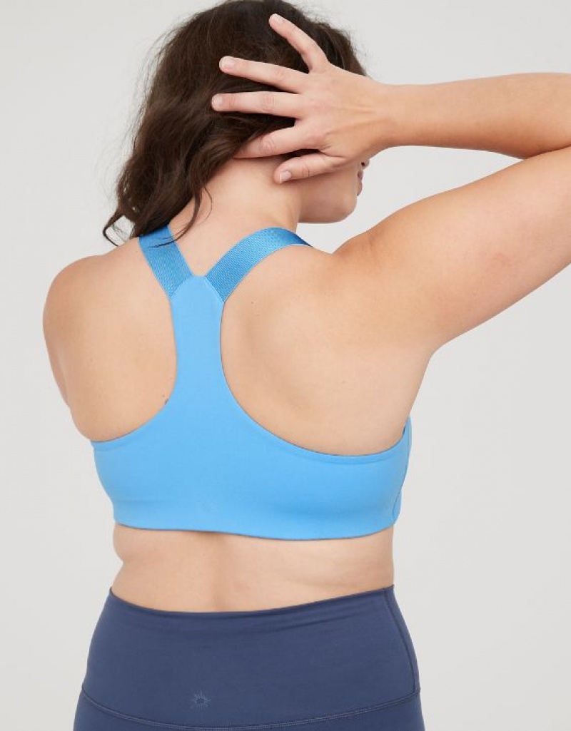 Soutien Gorge Aerie OFFLINE By The Hugger Racerback Sports Bleu | AGY-12328046