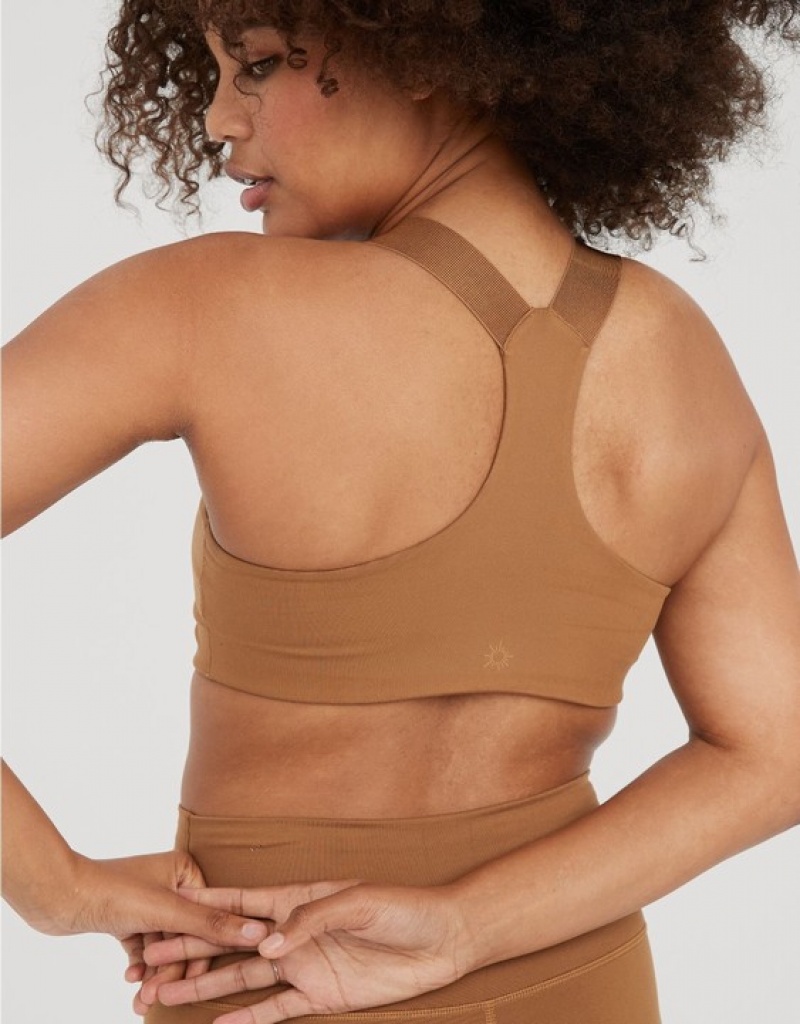 Soutien Gorge Aerie OFFLINE By The Hugger Racerback Sports Marron | CWG-38285607