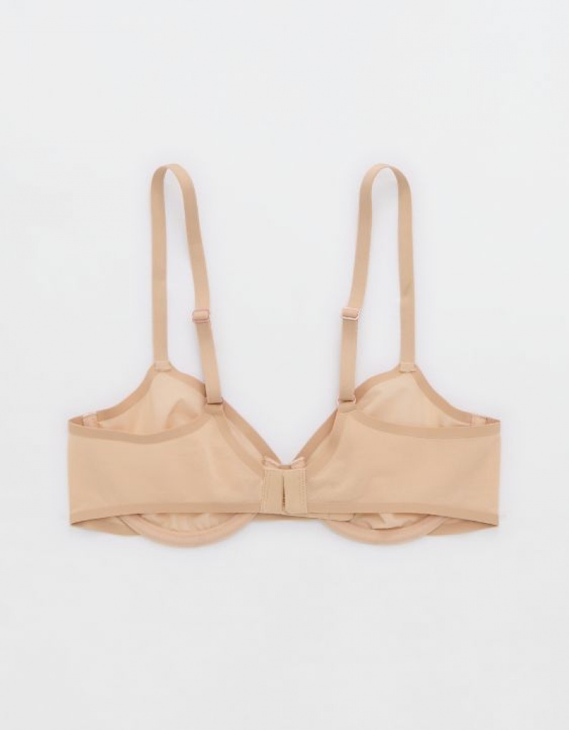 Soutien Gorge Aerie SMOOTHEZ Mesh Unlined Beige | FUO-95680958