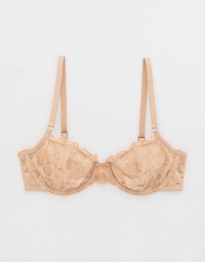 Soutien Gorge Aerie Show Off Unlined Real Dentelle Beige | RCI-82871343