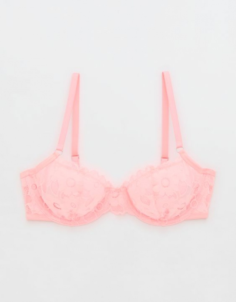 Soutien Gorge Aerie Show Off Unlined Real Dentelle Rose | OHA-77856100