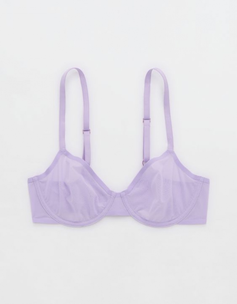 Soutien Gorge Aerie SMOOTHEZ Mesh Unlined Violette Lavage | BZC-12537615