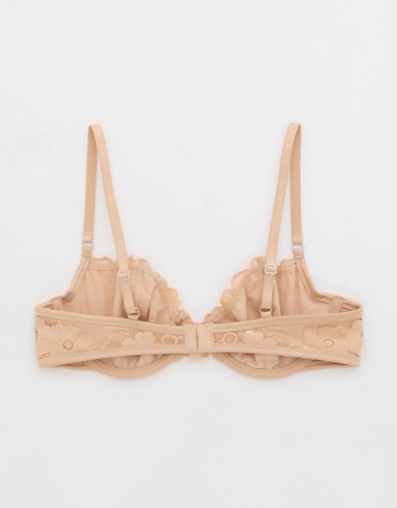 Soutien Gorge Aerie Show Off Unlined Real Dentelle Beige | RCI-82871343