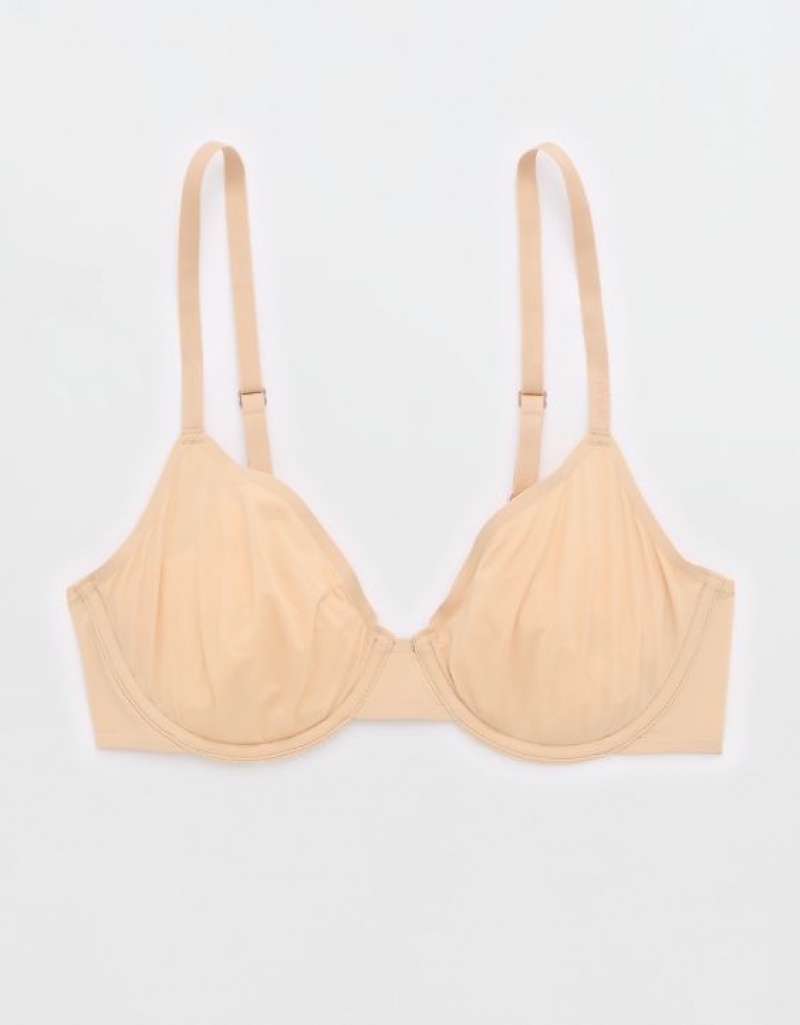 Soutien Gorge Aerie SMOOTHEZ Microfiber Unlined Beige | WOJ-23404487