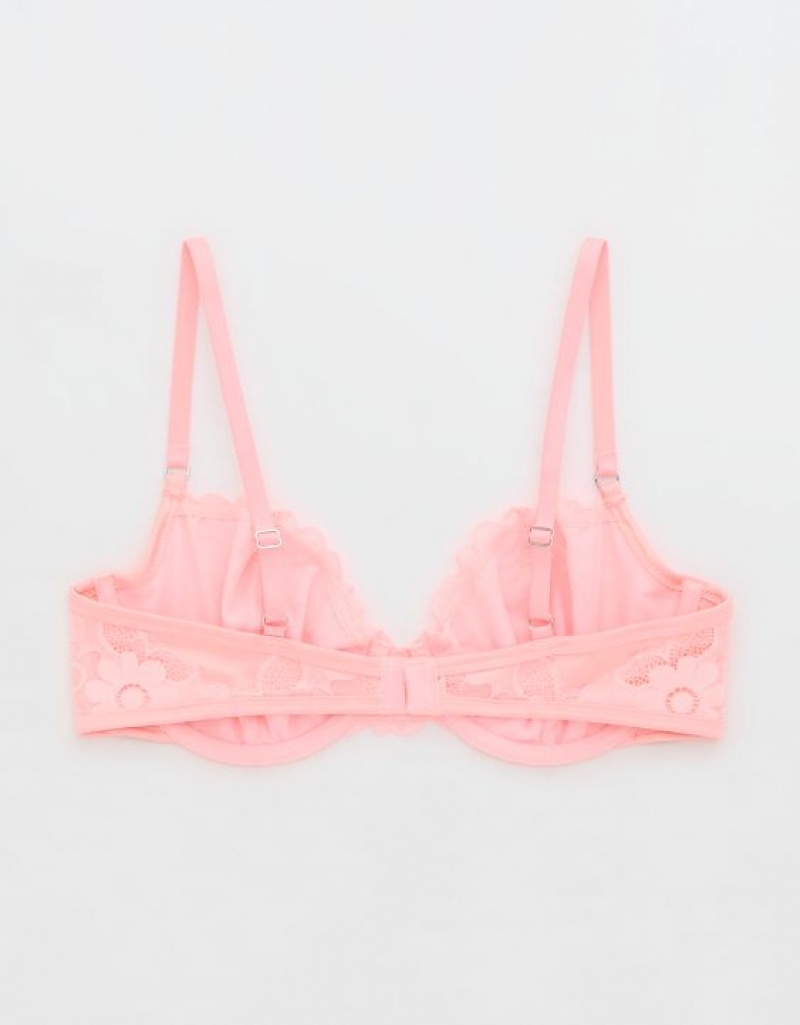 Soutien Gorge Aerie Show Off Unlined Real Dentelle Rose | OHA-77856100