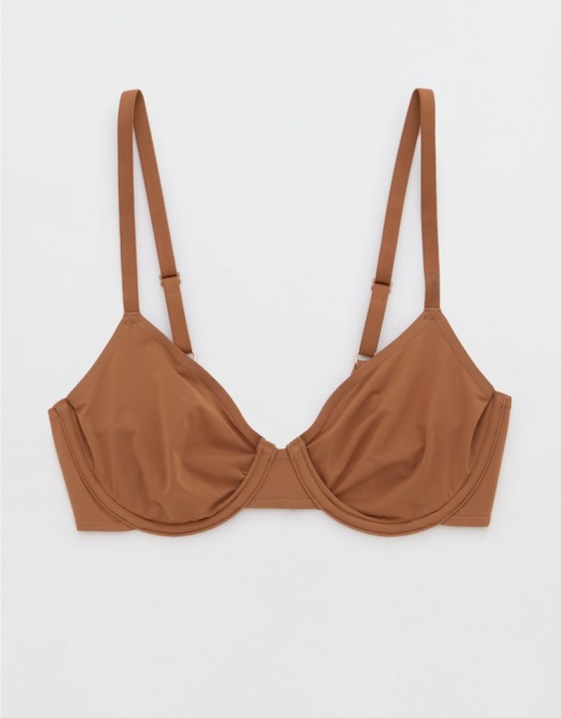 Soutien Gorge Aerie SMOOTHEZ Microfiber Unlined Marron | ZAO-01916302