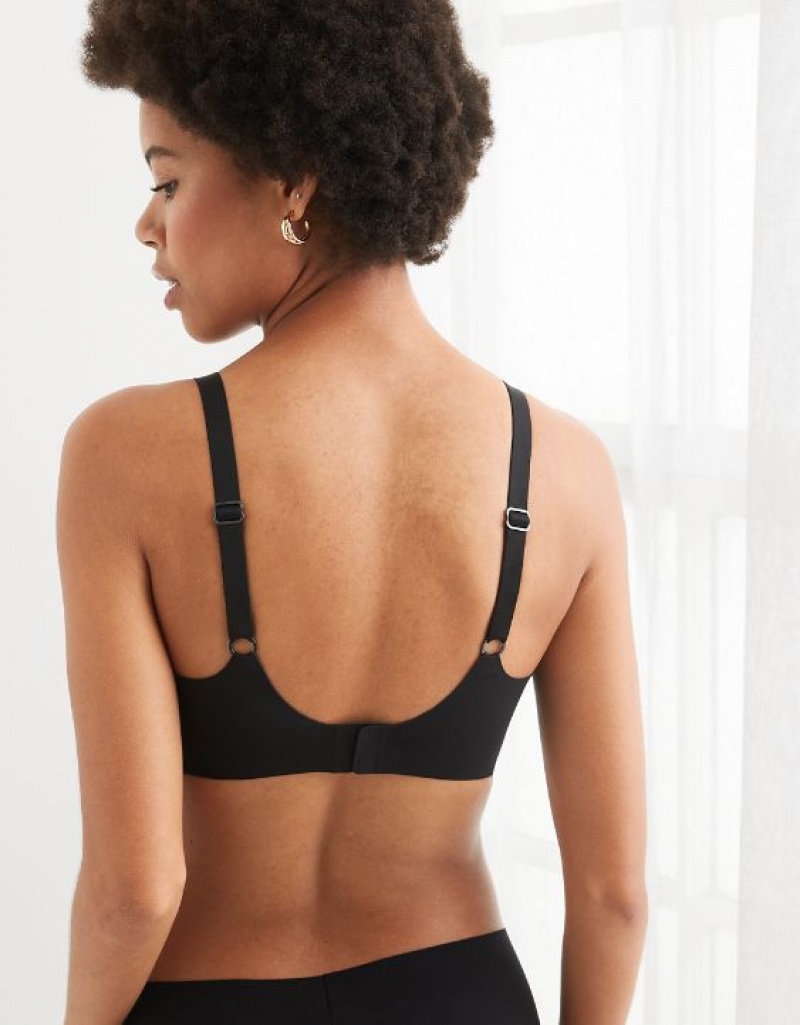 Soutien Gorge Aerie SMOOTHEZ Unlined Noir | NSU-79525580