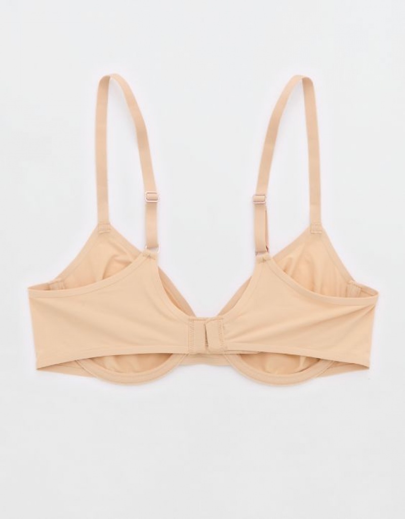 Soutien Gorge Aerie SMOOTHEZ Microfiber Unlined Beige | WOJ-23404487