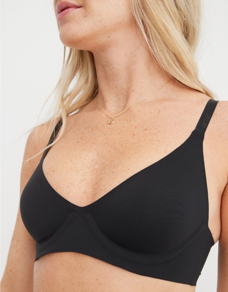 Soutien Gorge Aerie SMOOTHEZ Unlined Noir | NSU-79525580