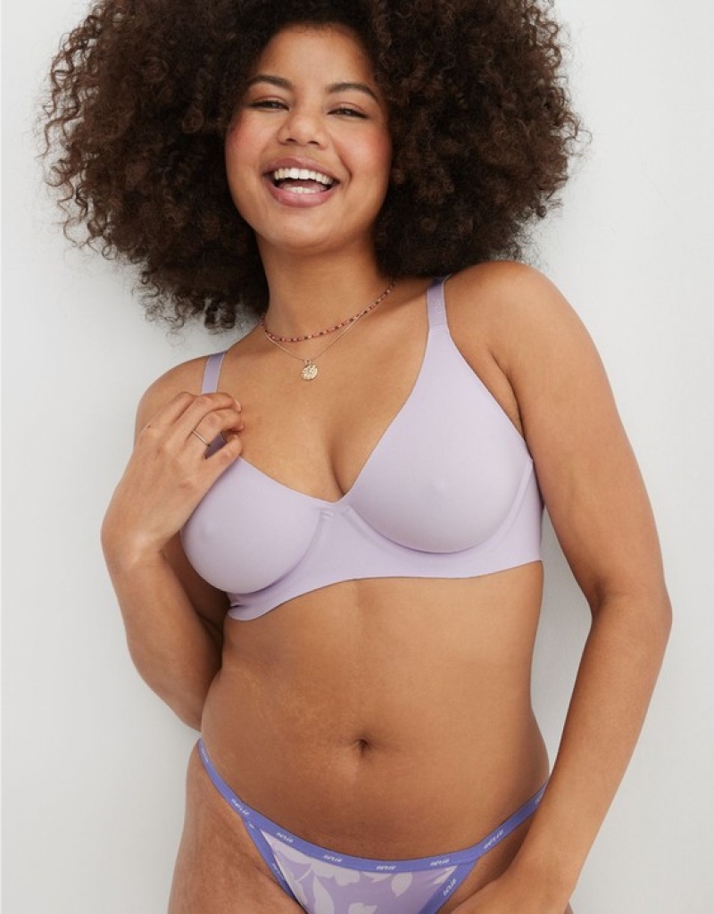 Soutien Gorge Aerie SMOOTHEZ Unlined Lavande | DUG-60688650