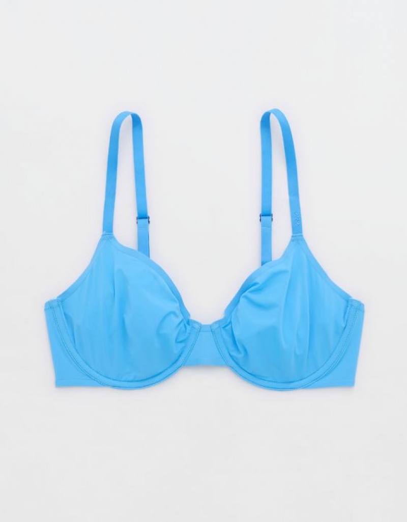 Soutien Gorge Aerie SMOOTHEZ Microfiber Unlined Bleu | QPY-56364065