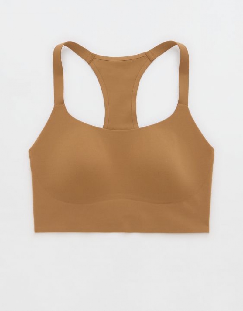 Soutien Gorge Aerie OFFLINE By Real Me Hold Up! Racerback Sports Beige | DTP-37147875