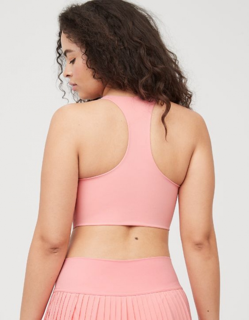 Soutien Gorge Aerie OFFLINE By Real Me Hold Up! Racerback Sports Rose | HYH-34710609