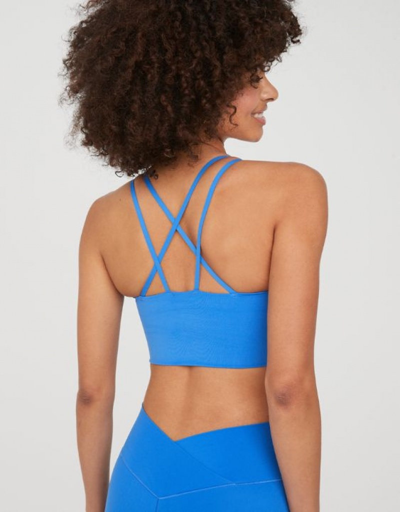 Soutien Gorge Aerie OFFLINE By Real Me Hold Up! Sports Bleu Foncé | TRO-08064546