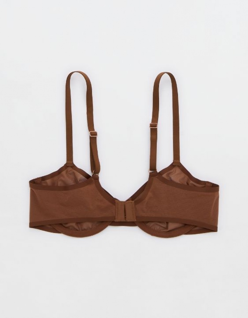 Soutien Gorge Aerie SMOOTHEZ Mesh Unlined Marron | BPK-42067287