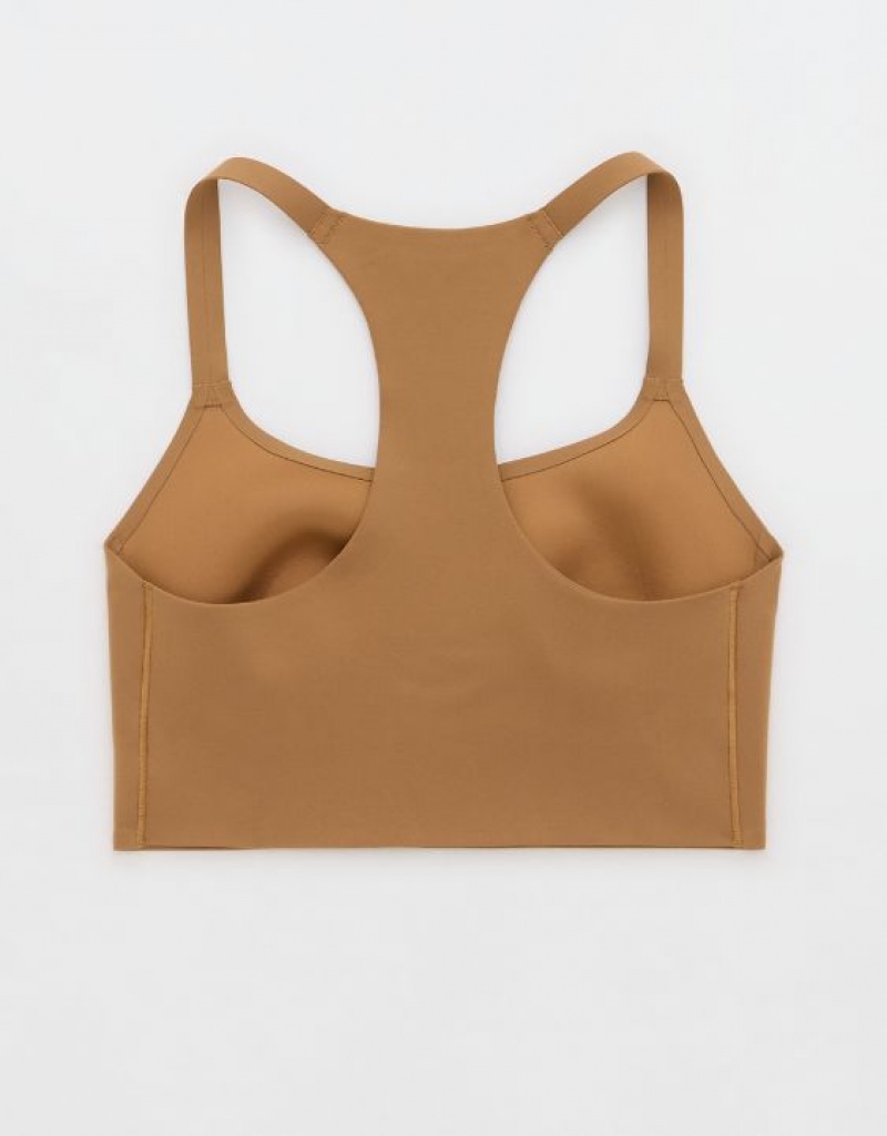 Soutien Gorge Aerie OFFLINE By Real Me Hold Up! Racerback Sports Beige | DTP-37147875