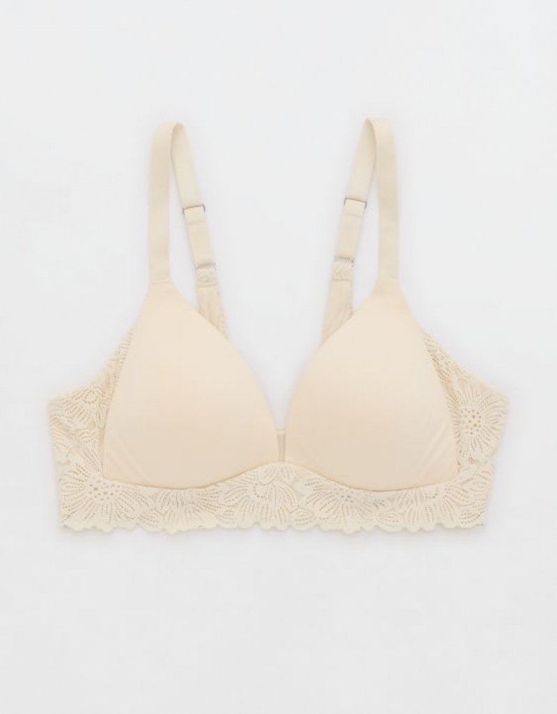 Soutien Gorge Aerie Sunnie Wireless Lightly Doublée Bloom Dentelle Trim Jaune Clair | WWX-14172966