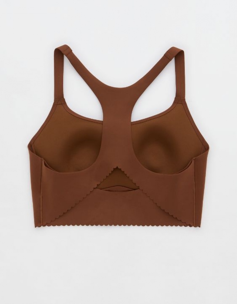 Soutien Gorge Aerie OFFLINE By Real Me Hold Up! Scallop Sports Marron | PEI-40538216