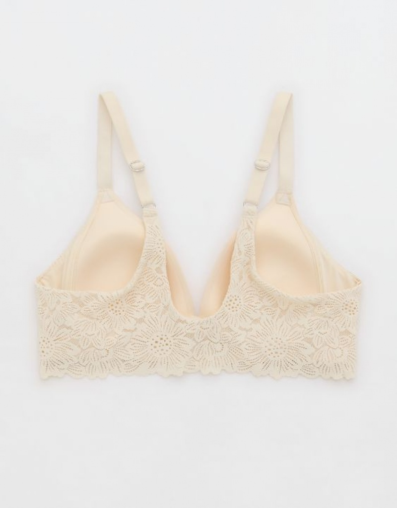 Soutien Gorge Aerie Sunnie Wireless Lightly Doublée Bloom Dentelle Trim Jaune Clair | WWX-14172966