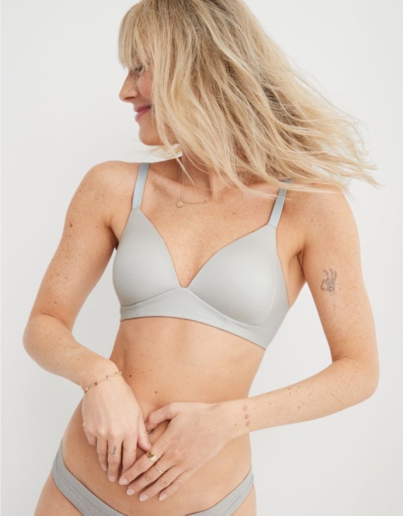 Soutien Gorge Aerie Sunnie Wireless Lightly Doublée Grise | HRH-07174013