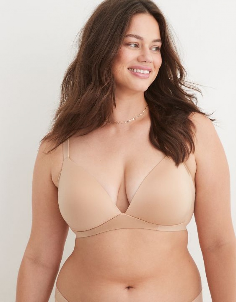 Soutien Gorge Aerie Sunnie Wireless Lightly Doublée Beige | ACT-66233431