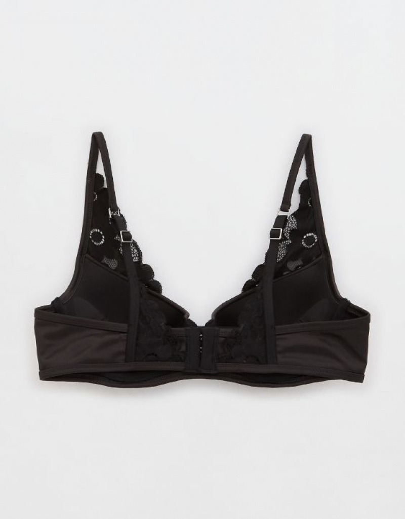 Soutien Gorge Aerie Show Off Plunge Push Up Real Dentelle Noir | VMV-44102712