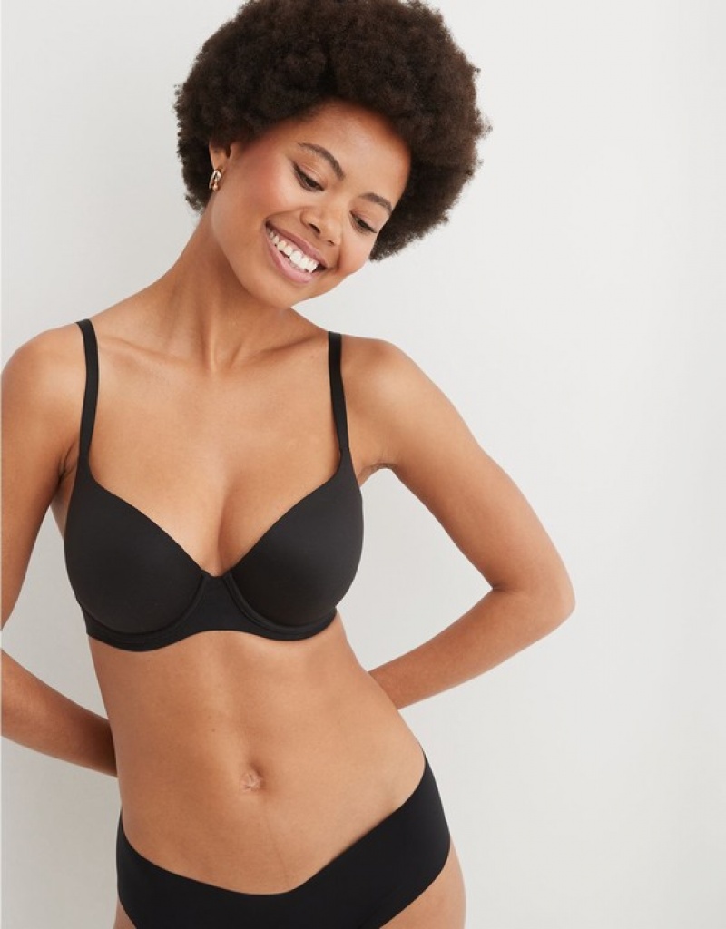 Soutien Gorge Aerie Sunnie Demi Push Up Noir | JOF-86673370