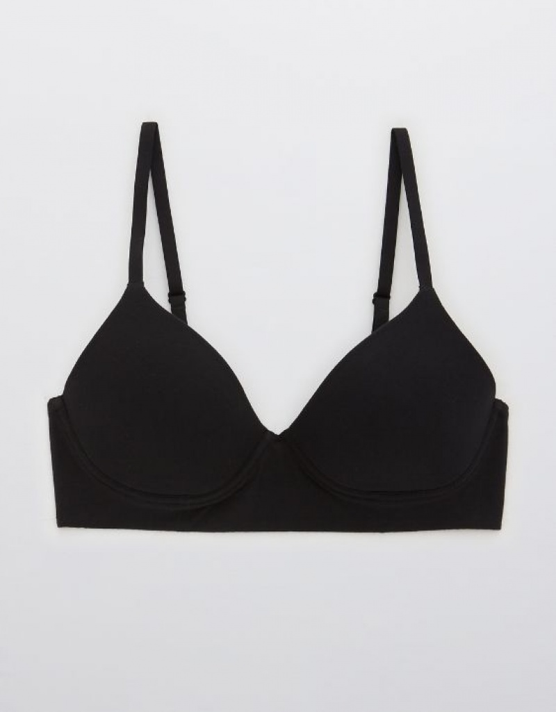 Soutien Gorge Aerie Superchill Wireless Lightly Doublée Noir | UJM-00183631