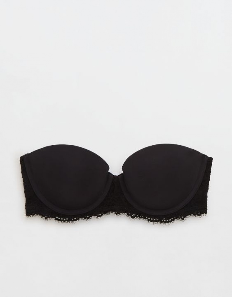 Soutien Gorge Aerie Show Off Strapless Push Up Noir | OWV-95340863