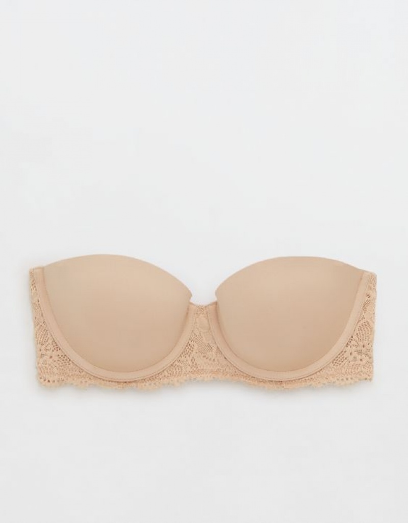 Soutien Gorge Aerie Show Off Strapless Push Up Beige | BBB-68001318