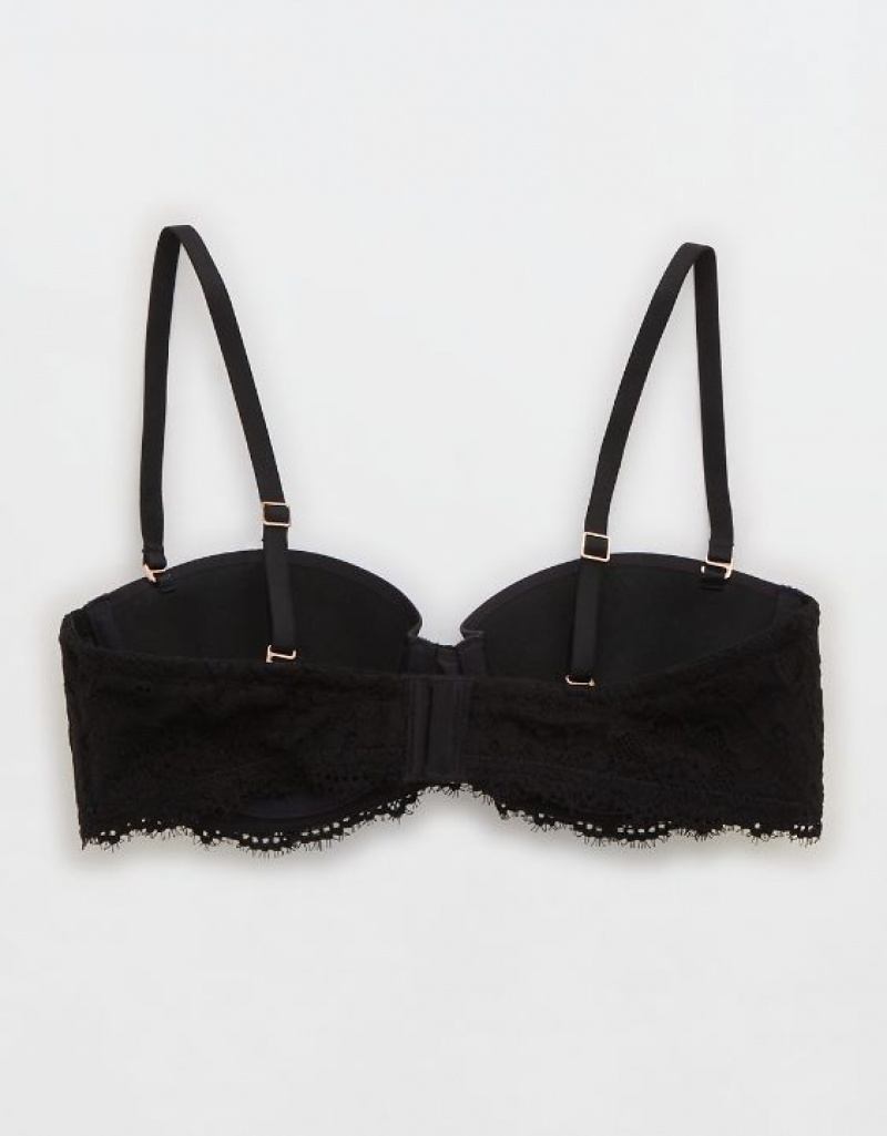 Soutien Gorge Aerie Show Off Strapless Push Up Noir | OWV-95340863