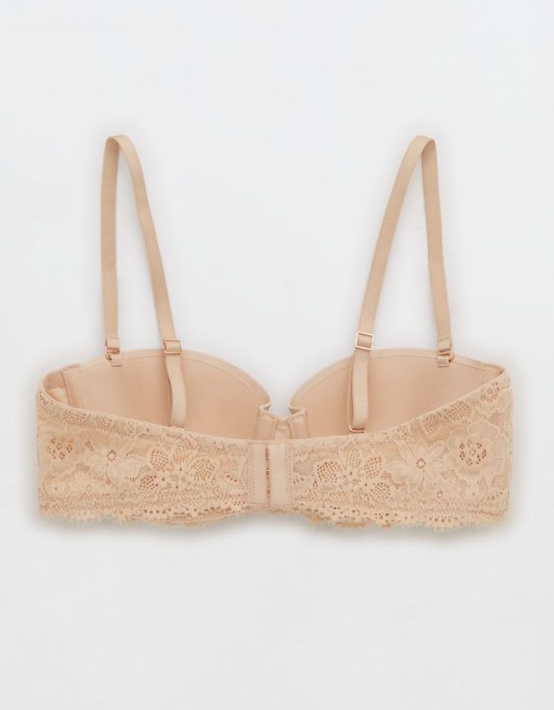 Soutien Gorge Aerie Show Off Strapless Push Up Beige | BBB-68001318