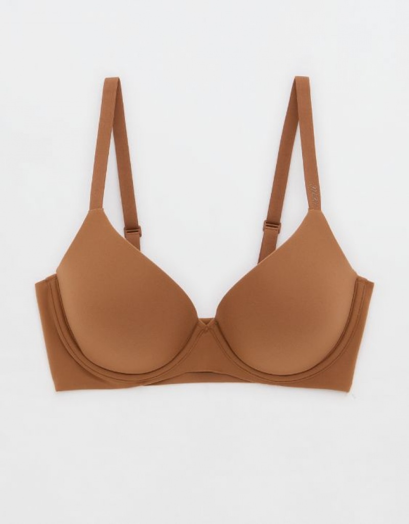 Soutien Gorge Aerie SMOOTHEZ Pull On Push Up Marron | XST-90568105