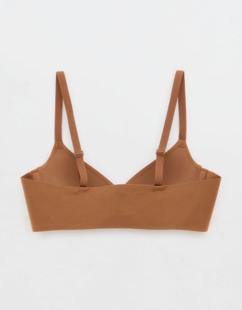 Soutien Gorge Aerie SMOOTHEZ Pull On Push Up Marron | XST-90568105