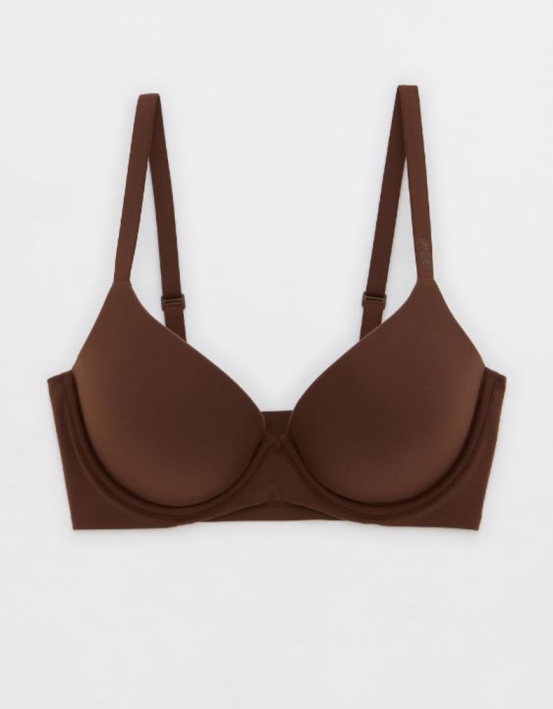 Soutien Gorge Aerie SMOOTHEZ Pull On Push Up Grise Foncé | TBC-54303394